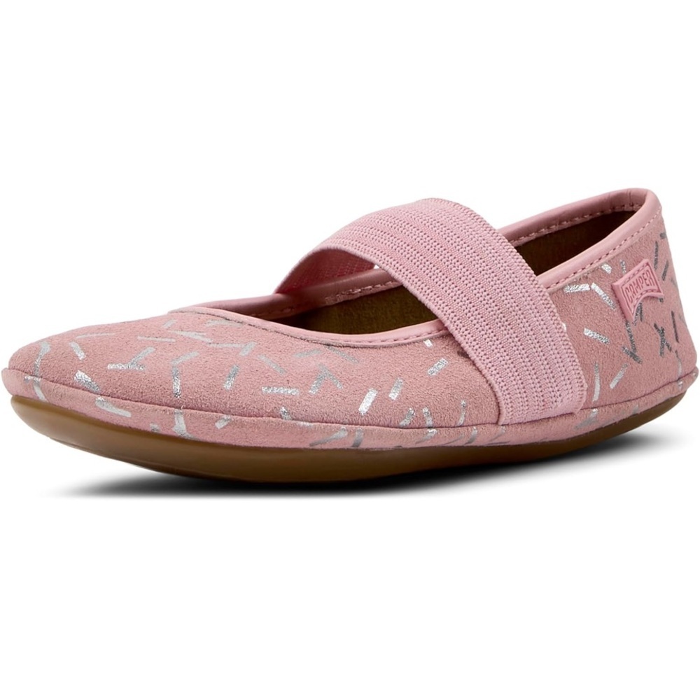 Camper Pink Mary Jane Shoes with Silver Sparkle Accents - Picture 4 of 6